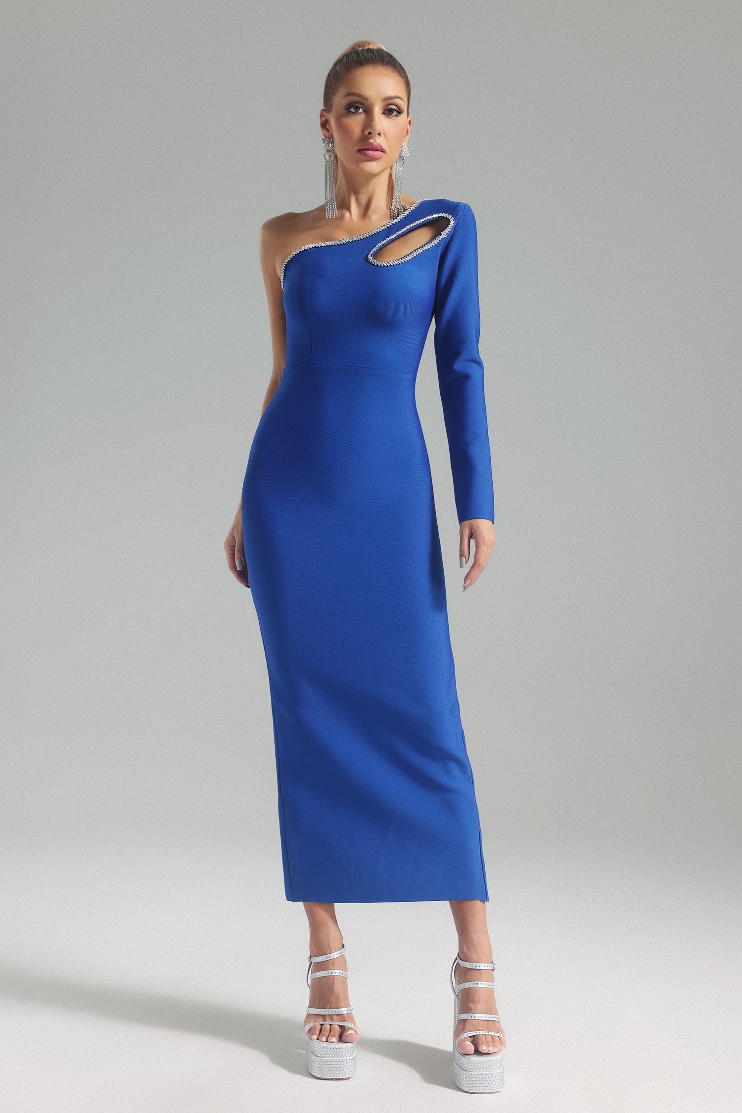 Alyssa-Diamante-Cutout-Midi-Bandage-Dress-2