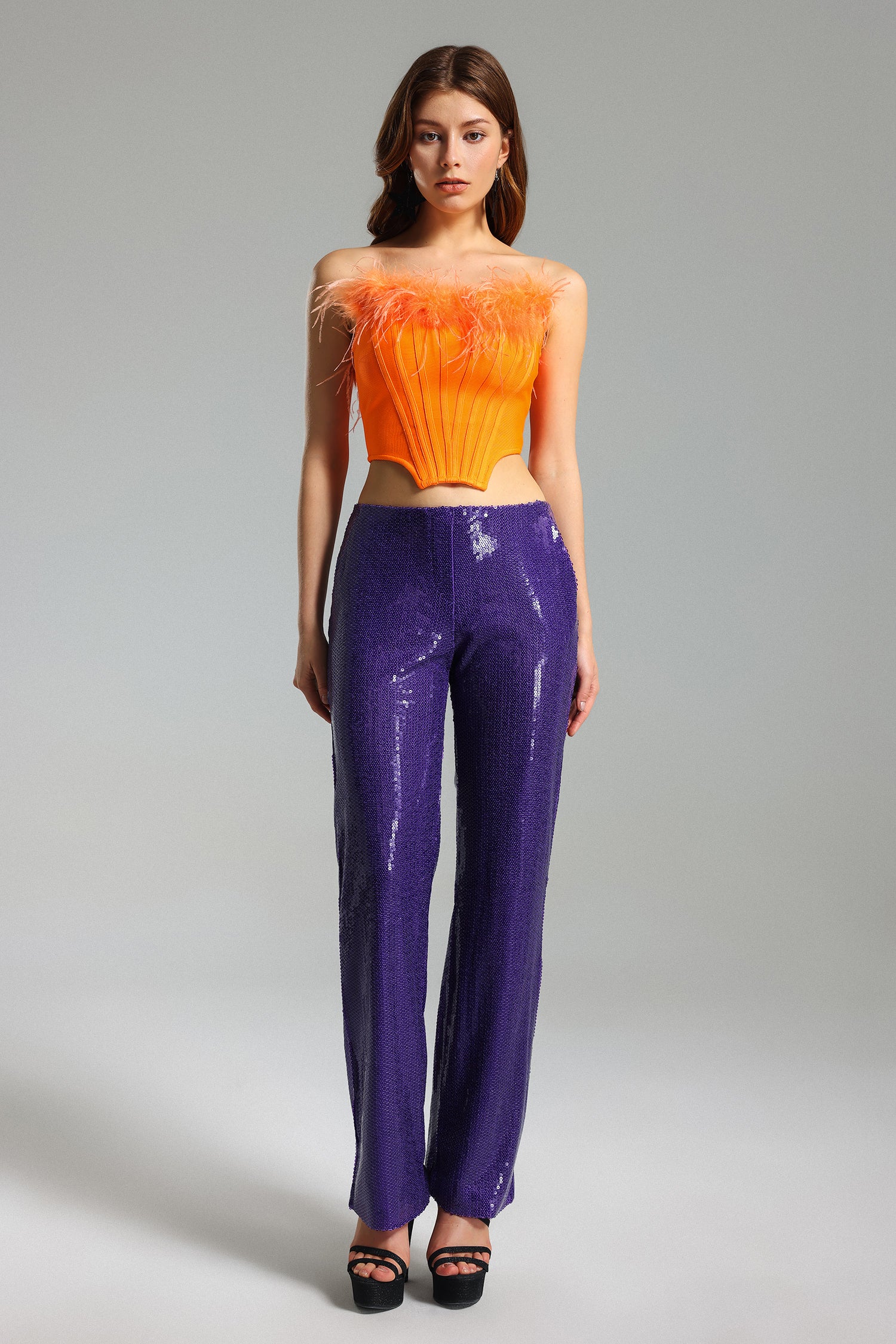 Gala-Feather-Top-Sequins-Pants-Set-2