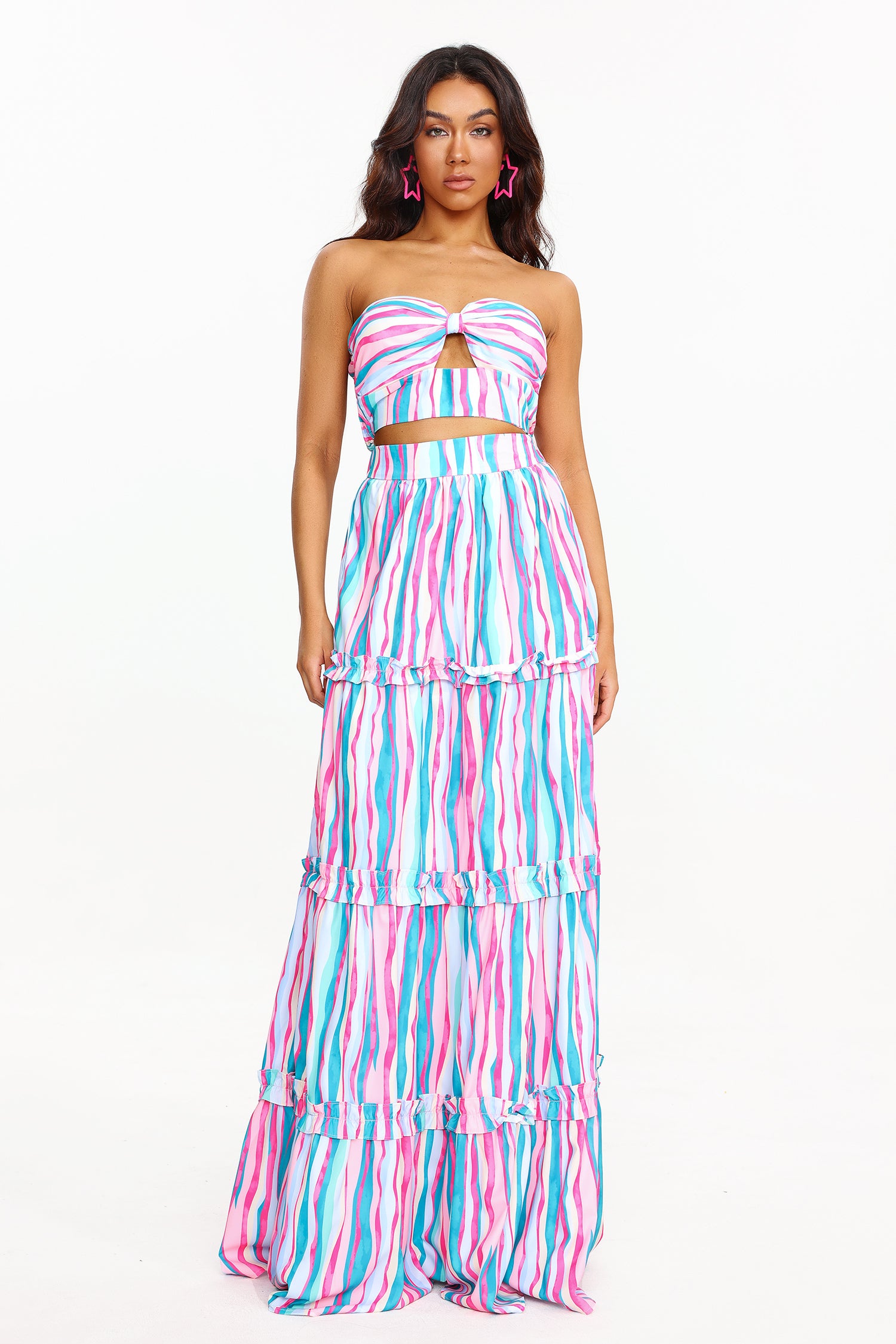 Romita-Striped-Strapless-Skirt-Set-2