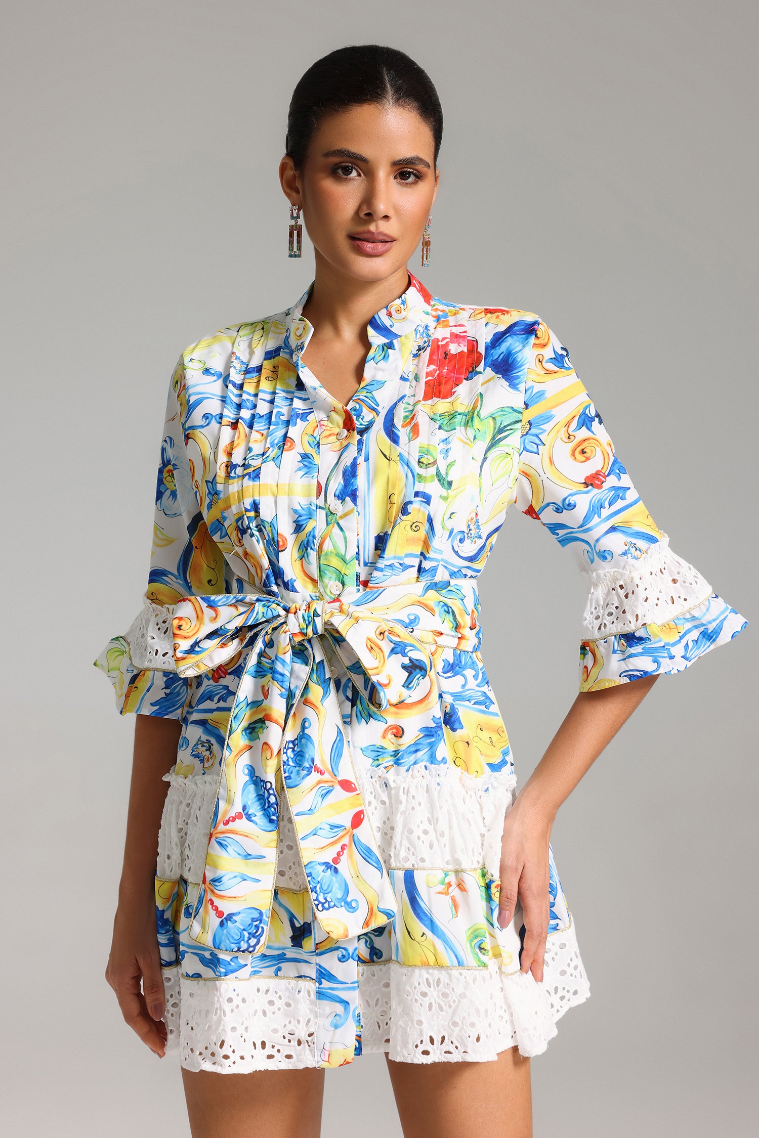 Weirdo-Lace-Patchwork-Printed-Mini-Dress-2